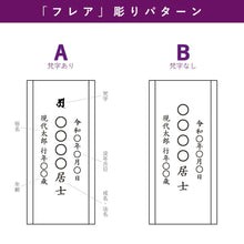 画像をギャラリービューアに読み込む, 現代ガラス位牌 レーザー彫刻代(1名彫り分)