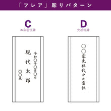 画像をギャラリービューアに読み込む, 現代ガラス位牌 レーザー彫刻代(1名彫り分)