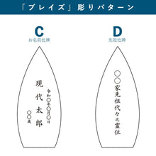 画像をギャラリービューアに読み込む, 現代ガラス位牌 レーザー彫刻代(1名彫り分)