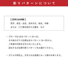 画像をギャラリービューアに読み込む, 現代ガラス位牌 レーザー彫刻代