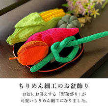 画像をギャラリービューアに読み込む, ちりめん飾り 野菜盛り
